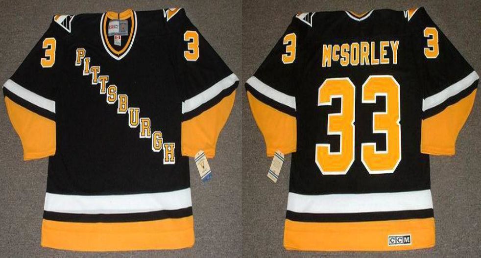 2019 Men Pittsburgh Penguins 33 Mcsorley Black CCM NHL jerseys